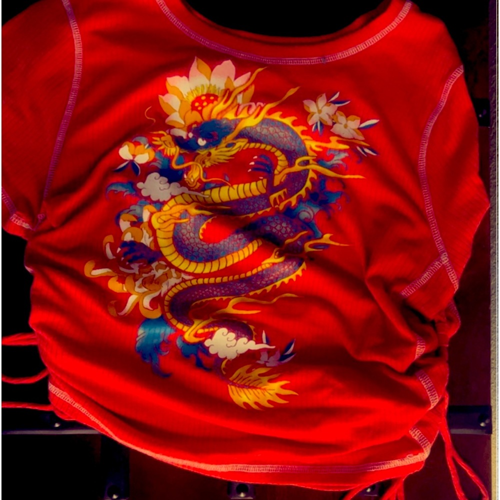 This cute chinese dragon with flowers 🌺 🐉